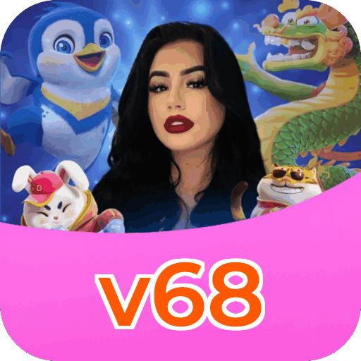 Plataforma v68 mostrando interface moderna, jogos certificados e recursos de segurança licenciados